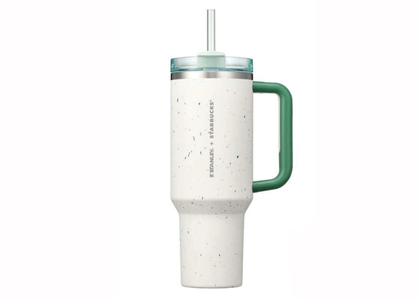 Stanley Starbucks Korea Exclusive Flowstate Quencher 40oz Tumbler Green Pebble sneakers - authentic Stanley shoes