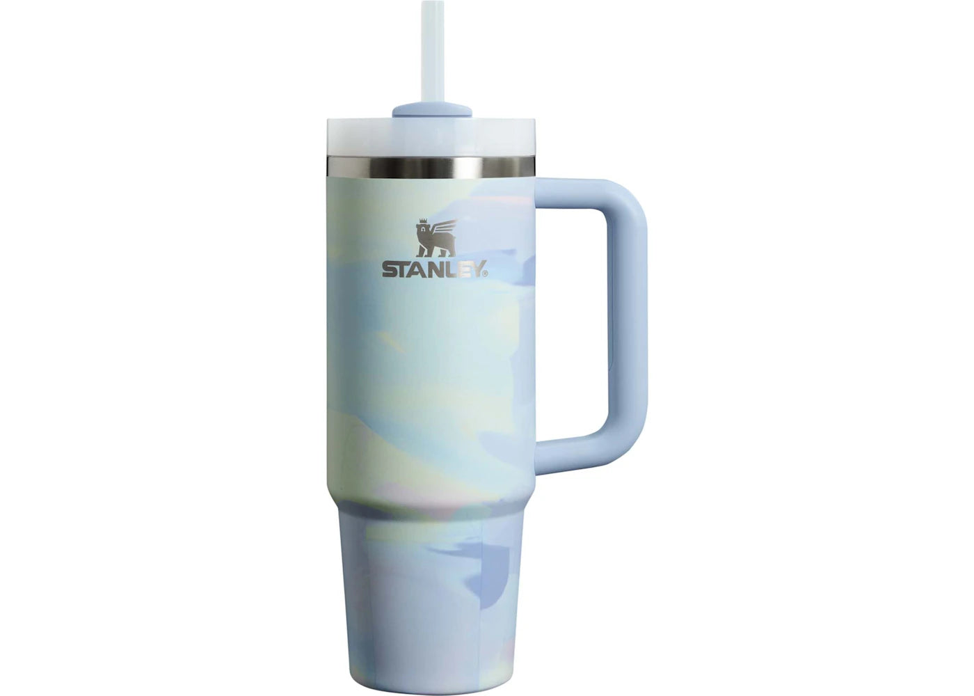 Stanley The Clean Slate Flowstate Quencher 30oz Tumbler Cool Serene Brushstroke - vue 360