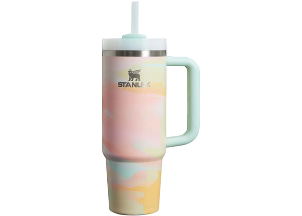 Stanley The Clean Slate Flowstate Quencher 30oz Tumbler Warm Serene Brushstroke sneakers - authentic Stanley shoes