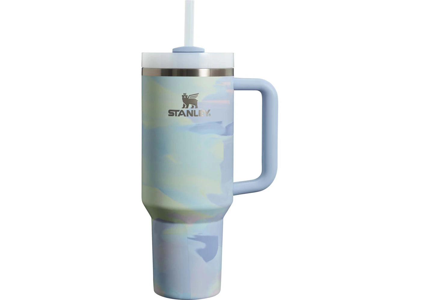 Stanley The Clean Slate Flowstate Quencher 40oz Becher Cool Serene Brushstroke - vue 360