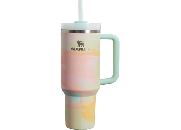 Stanley The Clean Slate Flowstate Quencher 40oz Tumbler Warm Serene Brushstroke sneakers - authentic Stanley shoes