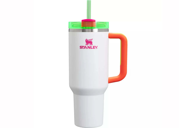 Stanley The Spring Fling Collection Flowstate Quencher 40oz Tumbler White Neon sneakers - authentic Stanley shoes