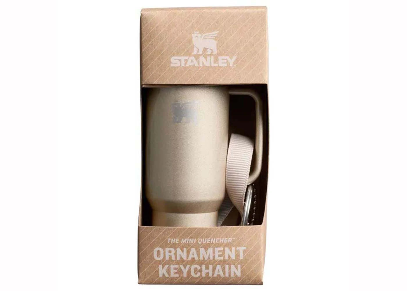 Stanley Water Bottle Keychain Christmas Tree Ornament Champagne Shimmer
