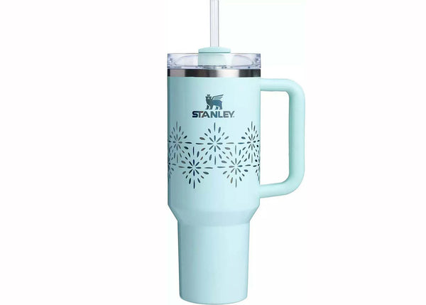 Stanley x Dicks Sporting Goods Winter Wonderland Collection Flowstate Quencher 40oz Tumbler Seaglass Gloss sneakers - auth...