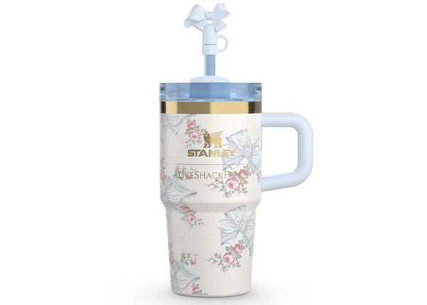 Stanley x LoveShackFancy Flowstate Quencher 20oz Tumbler Pastel Blue sneakers - authentic Stanley shoes