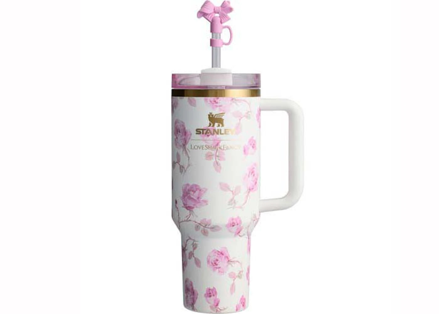 Stanley x LoveShack Fancy Flowstate Quencher 40oz Tumbler RibbonRosa
