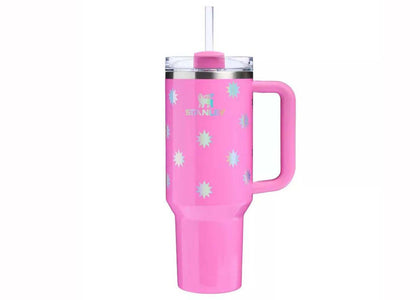 Stanley x Target Exclusive Flowstate Quencher 40oz Tumbler Popsicle Pink Starburst sneakers - authentic Stanley shoes