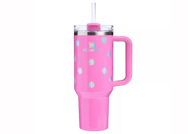 Stanley x Target Exclusive Flowstate Quencher 40oz Tumbler Popsicle Pink Starburst sneakers - authentic Stanley shoes