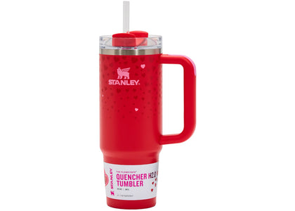 Stanley x Target Exclusive Valentines Day Flowstate Quencher 30oz Tumbler Ruby Hearts - authentic Stanley product