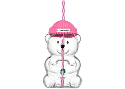 Starbucks Baby Pink Bearista Glass Cold (Korea Exclusive) Cup - authentic Starbucks product