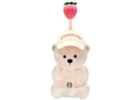 Starbucks Pink Bearista Glass Tumbler Cup