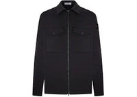 Stone Island 1200010 Zip-up with Chest Pockets Overshirt Black