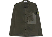 Stone Island 120009 Nylon Metal Longsleeve Chest Pocket Shirt Coal Grey