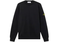 Stone Island 6100060 Organic Cotton Fleece Crewneck Black