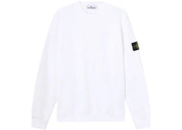 Stone Island 6100060 Organic Cotton Fleece Crewneck White