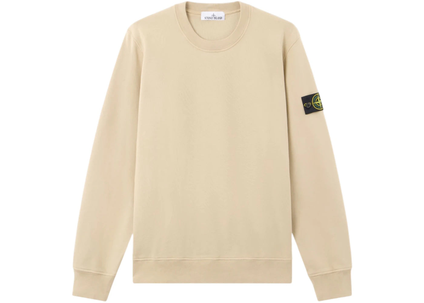 Stone Island 6100060 Organic Cotton Fleece Regular Fit Crewneck Sweatshirt Desert - vue secondaire A
