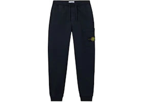 Stone Island 6200010 Organic Cotton Fleece Slim Fit Joggers Navy Blue