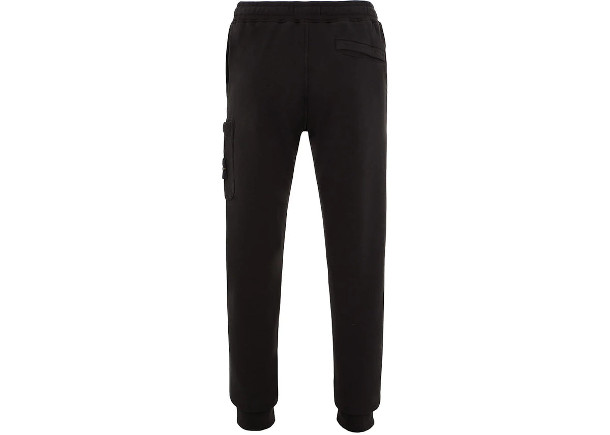 Stone Island 64520 Brushed Cotton Fleece Slim Fit Sweatpant Black - vue secondaire A