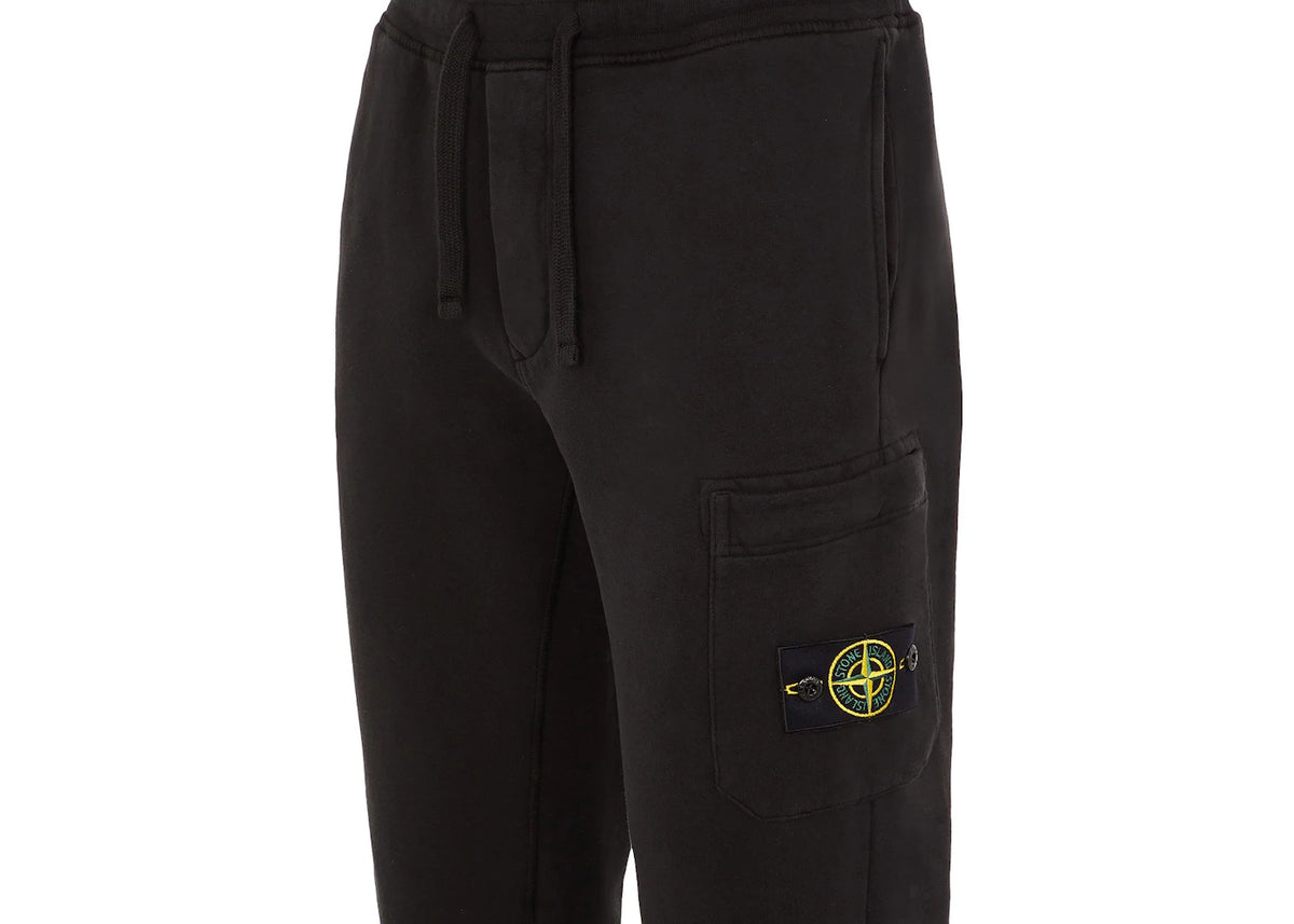 Stone Island 64520 Brushed Cotton Fleece Slim Fit Sweatpant Black - vue secondaire B