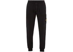 Stone Island 64520 Brushed Cotton Fleece Slim Fit Sweatpant Black - authentic Stone Island product