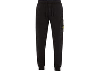 Stone Island 64520 Brushed Cotton Fleece Slim Fit Sweatpant Black
