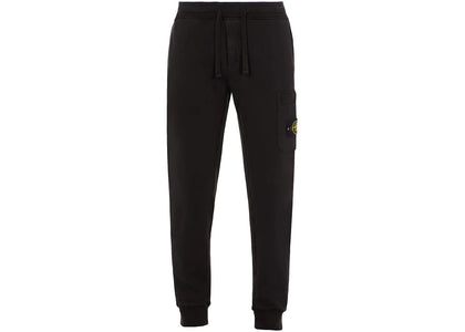 Stone Island 64520 Brushed Cotton Fleece Slim Fit Sweatpant Black - product view 2