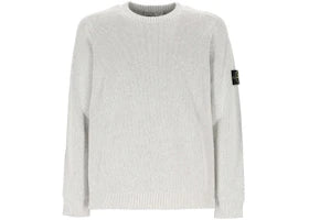 Stone Island Basic Crew Neck Sweatshirt Melange Pearl Grey - authentic Stone Island apparel