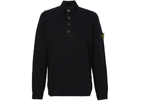 Stone Island Half Zip Up Sweater Black - vue 360