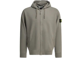 Stone Island Hooded a Zipper Sweatshirt Grey - vue 360