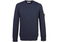 Stone Island Lambswool Crewneck Sweater Navy