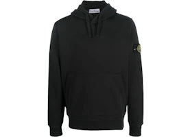 Stone Island Logo Hooded Sweater Black
