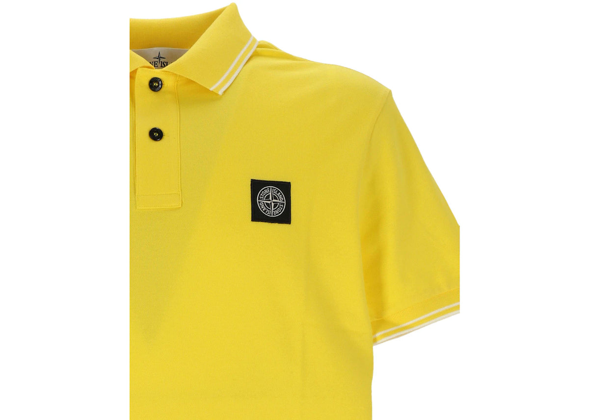 Stone Island Logo Poloshirt Yellow - vue secondaire B