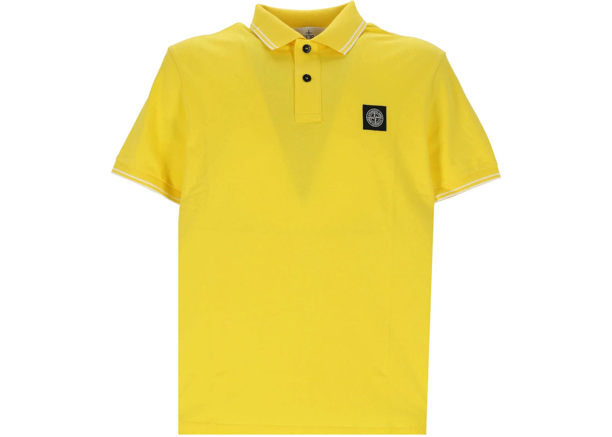 Stone Island Logo Poloshirt Yellow - vue secondaire A
