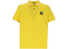 Stone Island Logo Poloshirt Yellow
