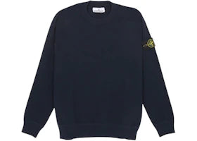 Stone Island Micro Stitch Loose Fit Crewneck Navy - vue 360