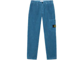 Stone Island Organic Cotton Corduroy 800 3100039 Pants Steel Blue