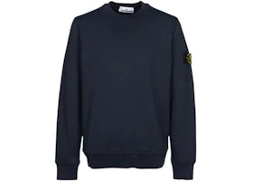 Stone Island Organic Cotton Fleece Crewneck Navy
