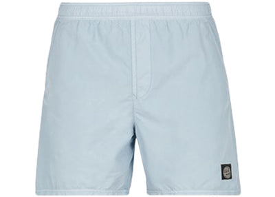 Stone Island Regular Fit Nylon Swim Trunks Sky Blue