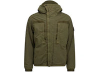 Stone Island Warp Rib Parka Jacket Green
