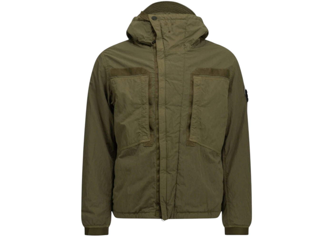 Stone Island Warp Rib Parka Jacket Green - vue secondaire A