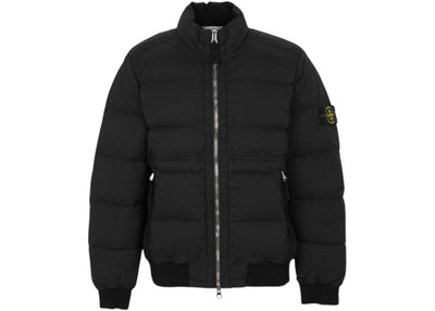 Stone Island Zip Puffer Jacket Black