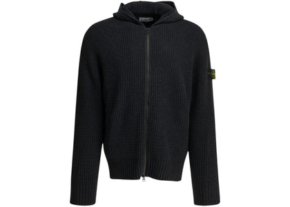 Stone Island Zip-Up Logo Sweater Black - apparel view 2