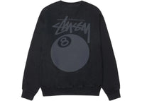 Stussy 8 Ball Pigment Dyed Crew Black