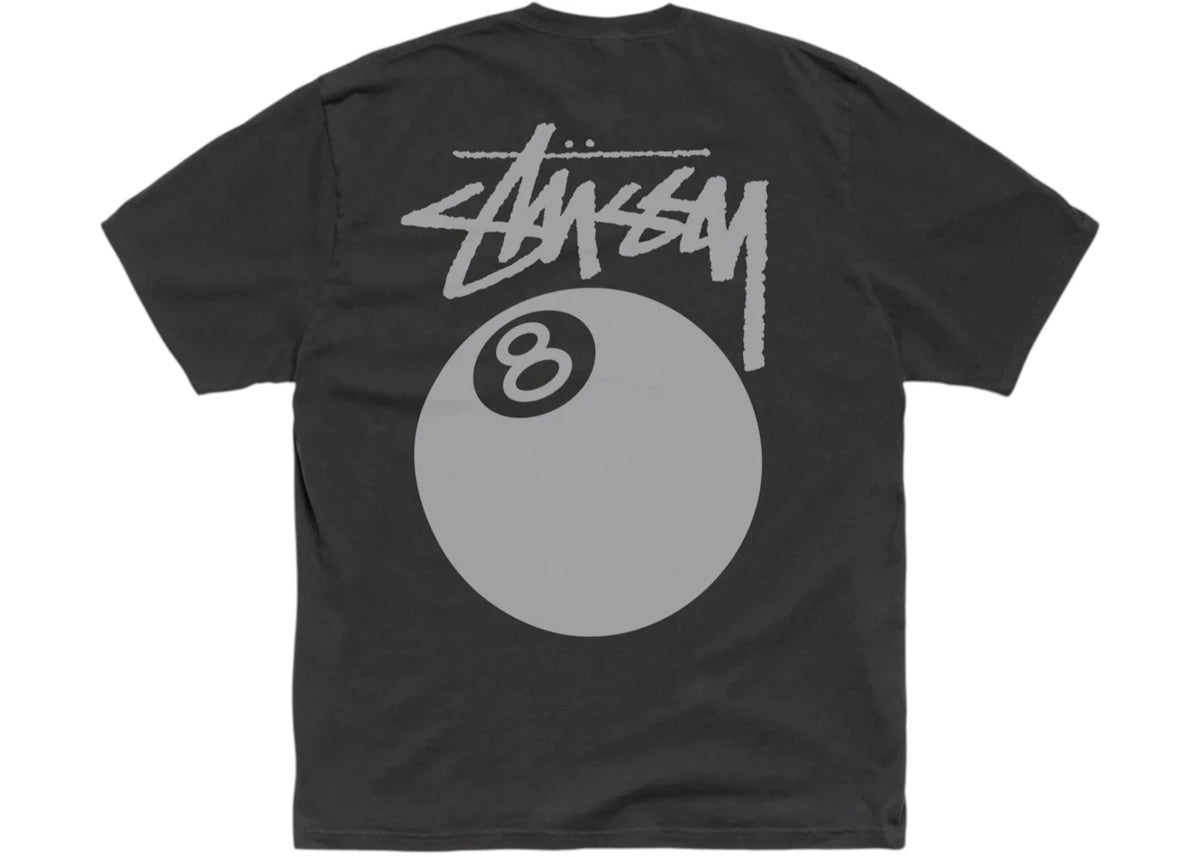 Stussy 8 Ball Pigment Dyed Tee Faded Black - vue secondaire B