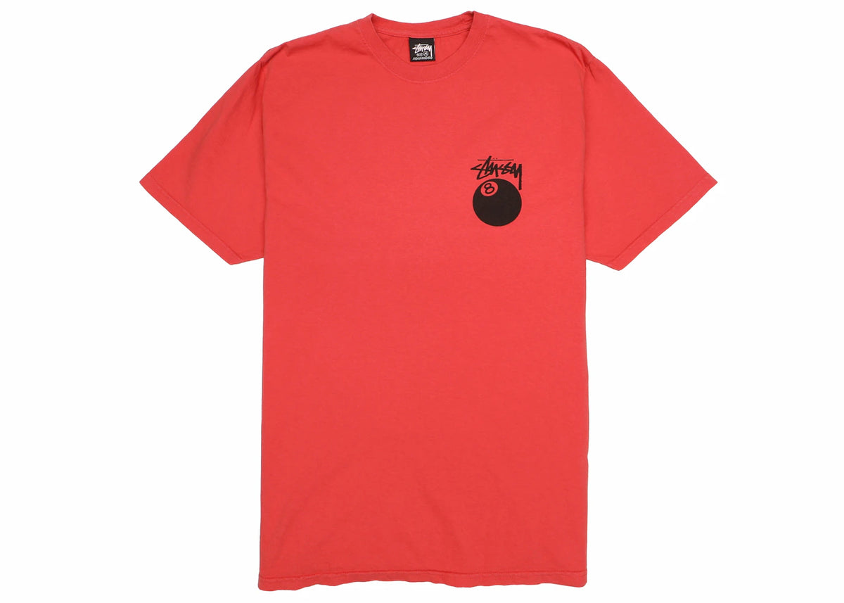 Stussy 8 Ball Pigment Dyed Tee Guava - vue secondaire B