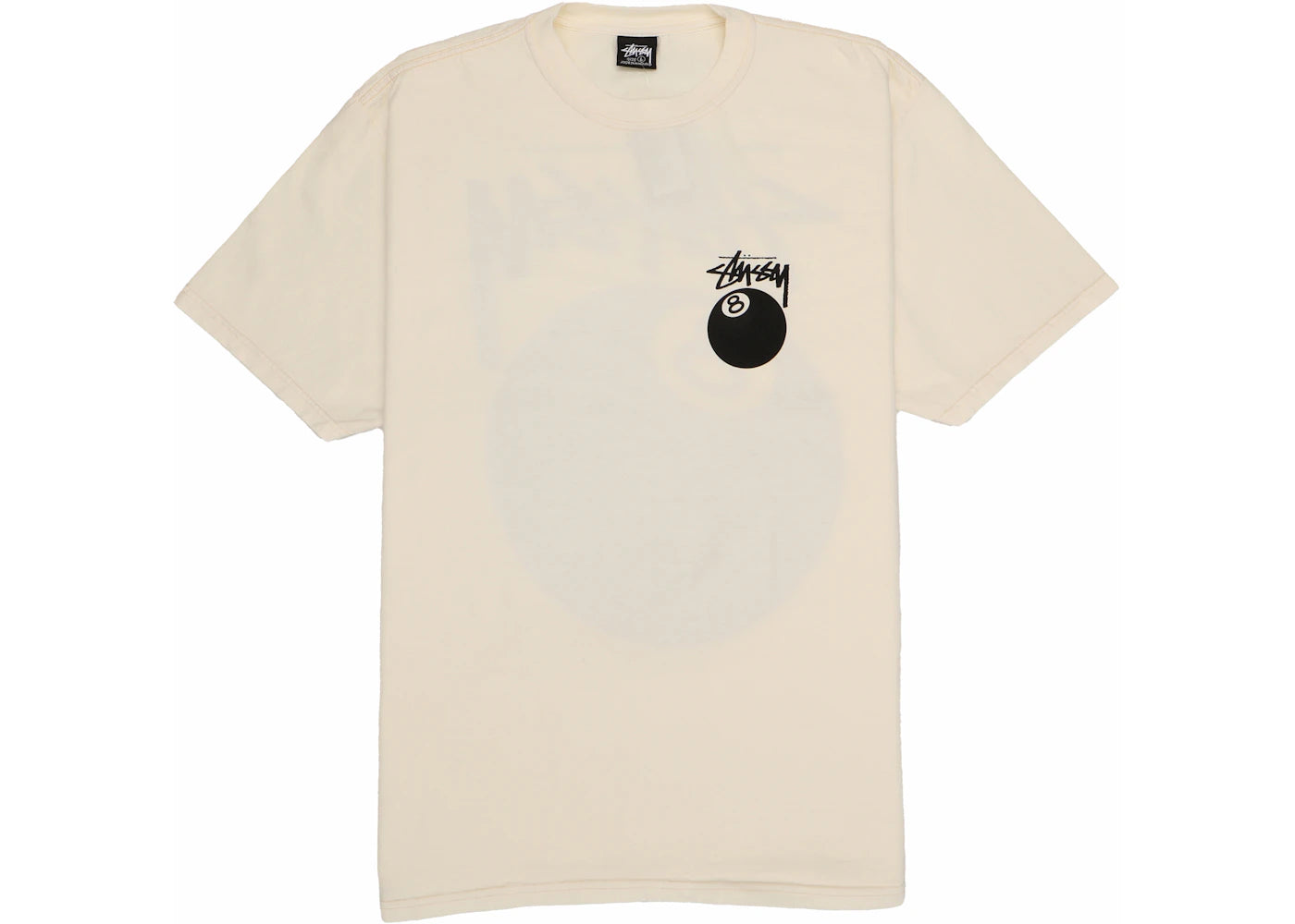 Stussy 8 Ball Pigment Dyed Tee Natural - vue 360