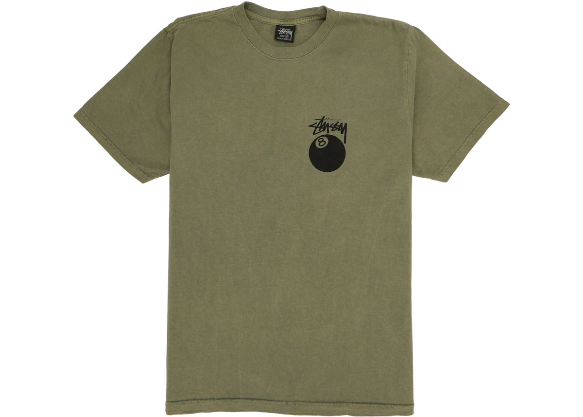Stussy 8 Ball Pigment Dyed Tee Olive - vue secondaire A