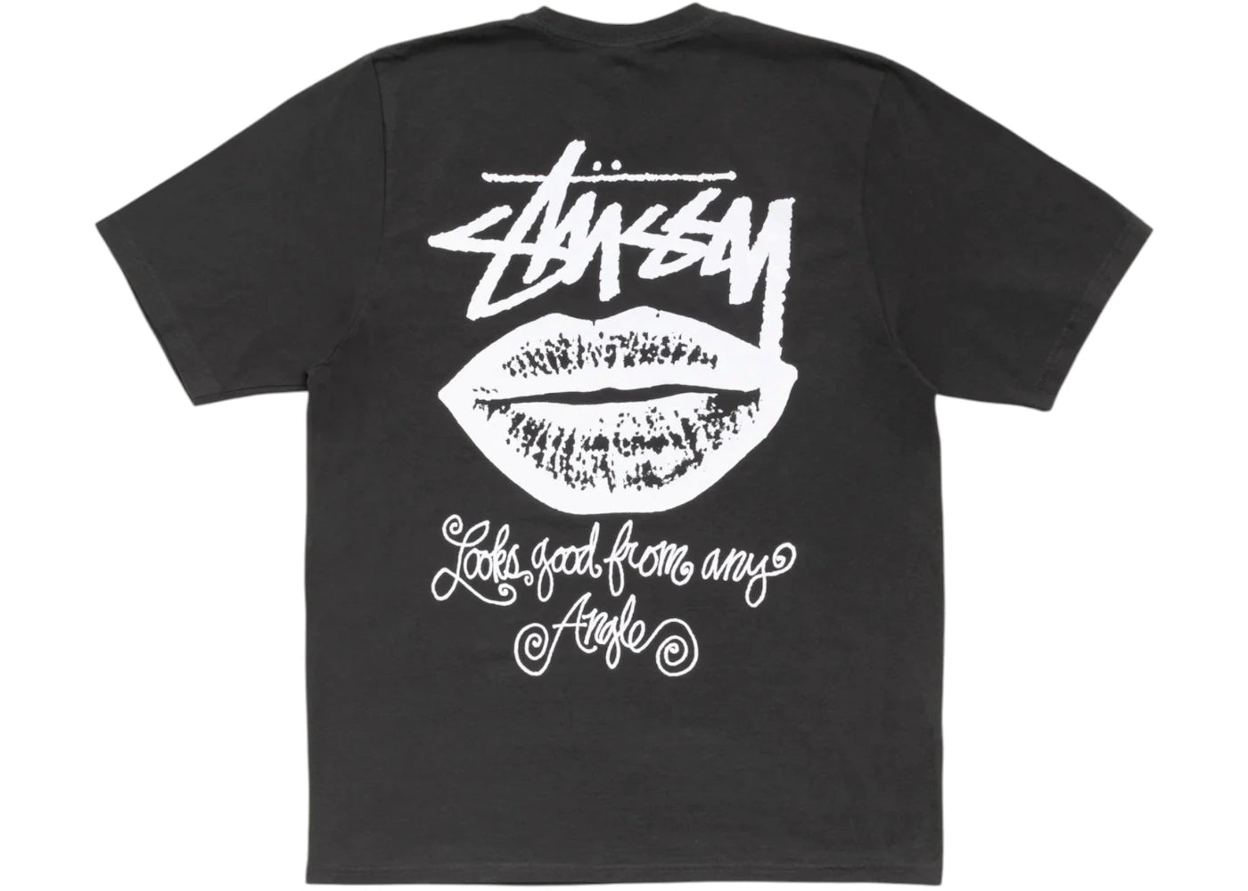Stussy Any Angle Pigment Dyed Tee Faded Black - vue secondaire B