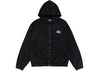 Stussy Athletic Mesh Zip Hoodie Black