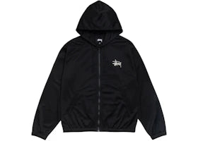 Stussy Athletic Mesh Zip Hoodie Black